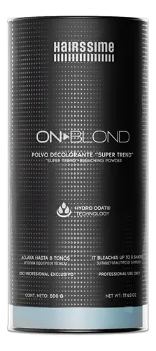Polvo Decolorante On Blond Hairssime X500gr Tono Celeste