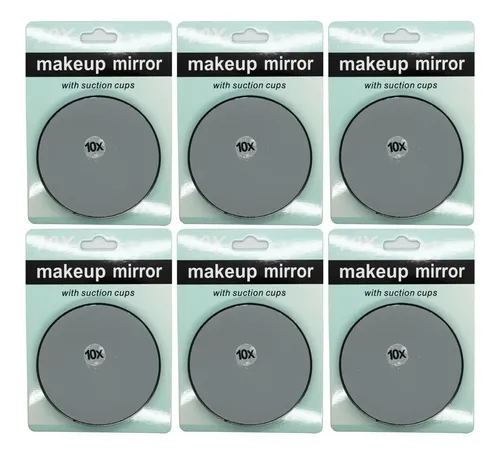Kit X6 Espejos Circulares Con Aumento 10x Maquillaje C6025