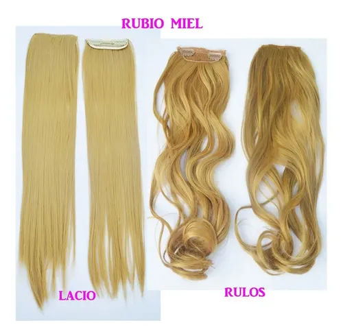 Cortina Extensiones Simil Natural X 2 Piezas Rubio Miel