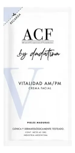 Set Skincare Vitalidad Crema + Recarga + Neceser Acf By Dada