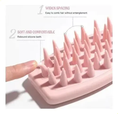 Cepillo Lavador De Cabello De Silicona, Suave Y Resistente