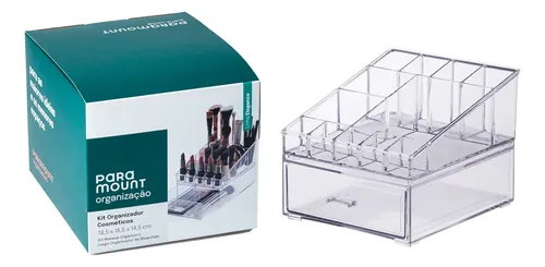 Organizador Cosméticos Acrílico Grande Transparente Gaveta