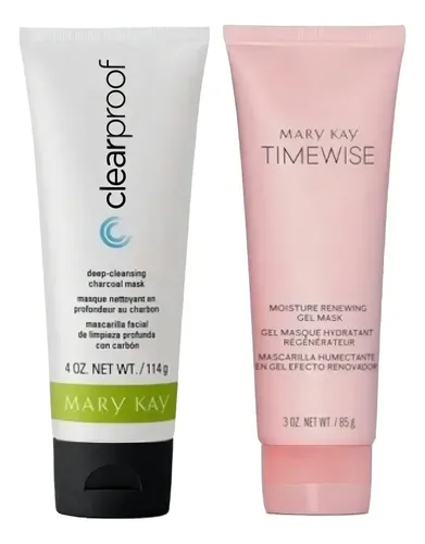 Pack Mascarillas Faciales Mary Kay Clear Proof de Carbón Activo y Gel para Piel Normal