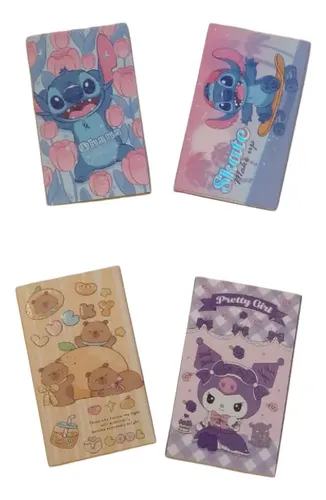 Kit Maquillaje Stitch Capibara Paleta 18 Colores 4 Pinceles