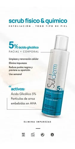 Exfoliante Facial Y Corporal Ácido Glicólico Sulderm