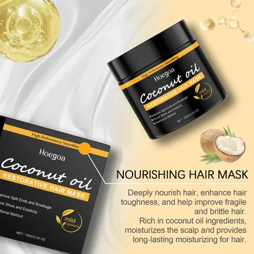 Mascarilla Capilar De Reparación Económica Con Aceite De Hoe