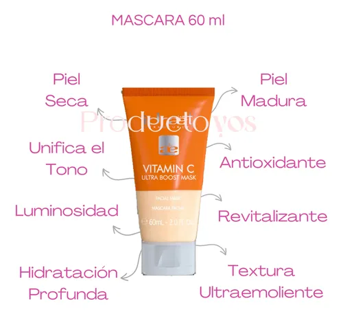 Mascara Vitamina C Antiage Antioxidante Piel Seca Idraet