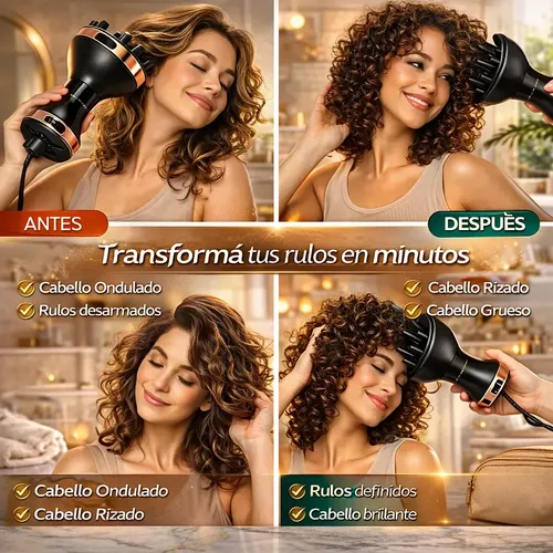 Secador Difusor Rulos Bellissima Diffon 700w Ceramic