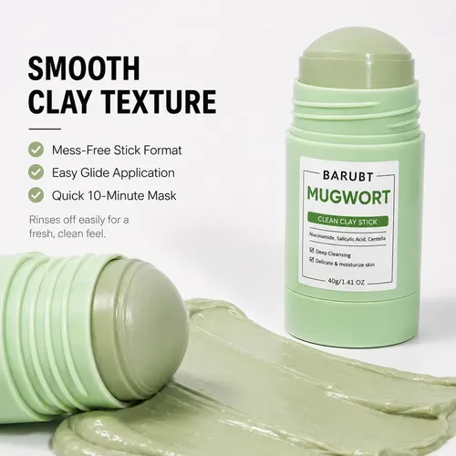 Barubt Stick De Arcilla Facial Mugwort Limpiador Todo Tipo De Piel