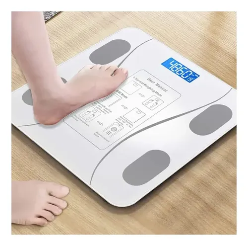 Balanza Baño Digital Inteligente Bluetooth 180kg Smart Blanc