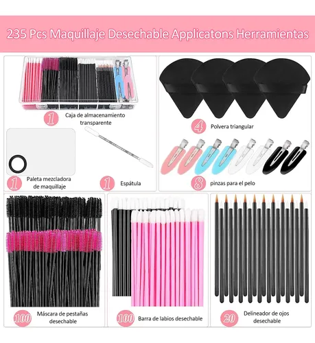 ^ Kit 234pcs Maquillaje Profesional Contiene Con Espátula