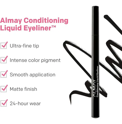 Delineador Líquido Waterproof Almay 10 Negro 0.03 Oz