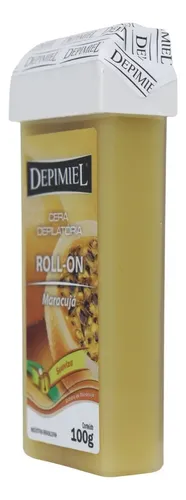 Kit 24 Ceras Roll-on Recarga Depilatoria Maracuyá Depimiel