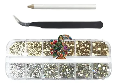 4 Juegos De Pegatinas De Uñas Mixtas De Diamantes Planos