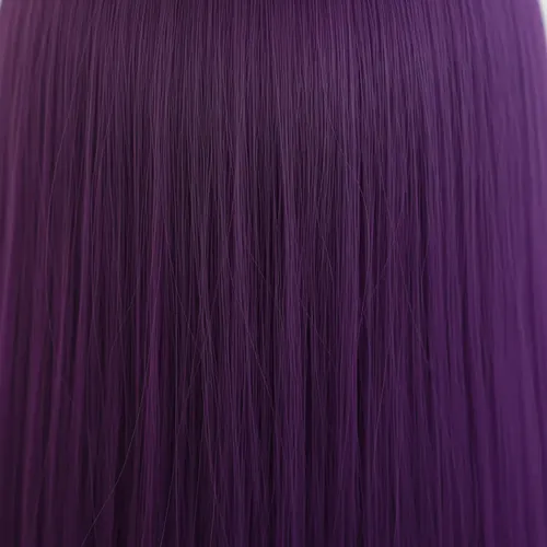 Peluca Lace Front Adiolacba Premium Símil Natural 70 Cm Tamaño De La Base Regulable Tono Violeta Intenso