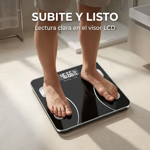 Balanza Inteligente Bluetooth App Celular Baño 180kg
