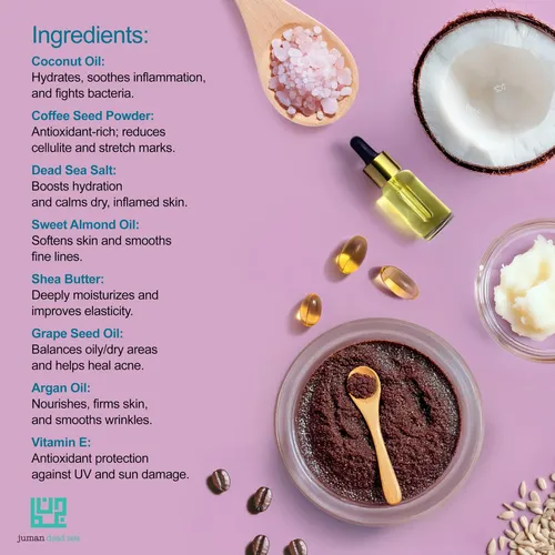 Exfoliante Corporal Juman 325g Café Y Minerales Del Mar Mue