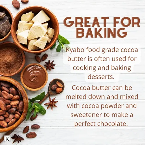 Manteca De Cacao Kyabo 100% Pura Y Natural, 1,36 Kg, Apta Pa