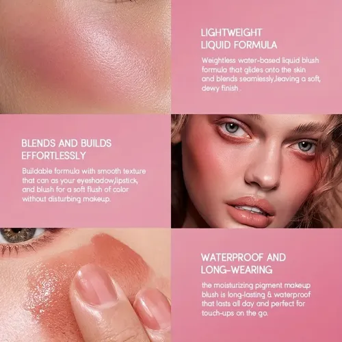 Rubor Líquido Y Sombra De 4 Colores Para Contorno De Labios  Pink Rose
