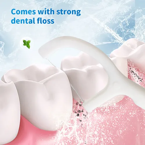 Mini Cepillo De Dientes Desechable Versátil Con Hilo Dental