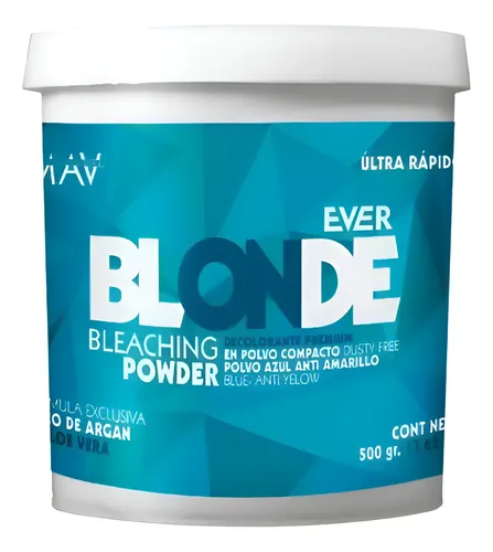 Polvo Decolorante Mav Azul Ever Blonde Argan Aloe Vera 500gr