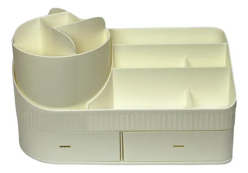 Organizador De Maquillaje Giratorio Con Cajones