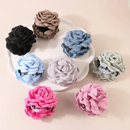 Paquete De 4 Pinzas Para El Pelo Con Flores De Satén