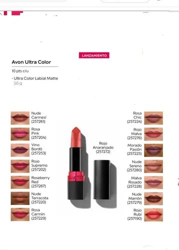 Labial en Barra Ultra Color Avon, Tono Vino Bordó