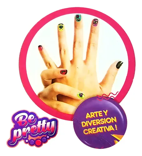 Set De Uñas 60 Piezas Divertidas Colores Y Diseños Surtidos