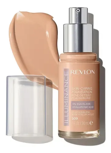 Base de maquillaje líquida Revlon ILluminance Skin-caring Foundation Illuminance Skin-Caring Foundation tono 309 toasted beige – 30mL 500g