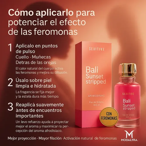 Perfume Mujer Femenino Dulce Afrodisiaco Bali +perfumero