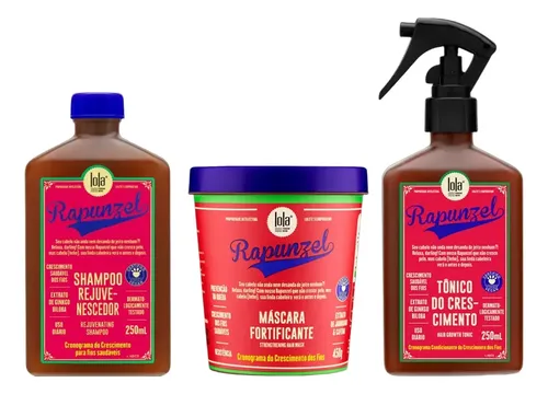 Kit Capilar Crecimiento Lola Rapunzel Sh + Baño + Tónico