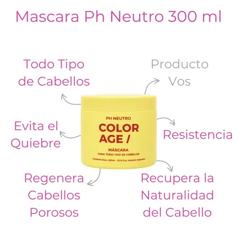 Shampoo Mascara Neutro Hidrante Protector Termico Color Age