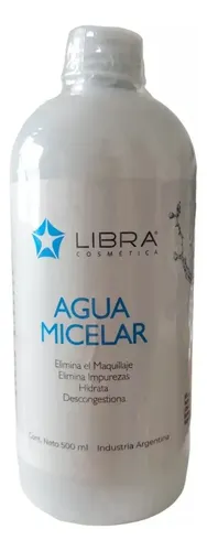Agua Micelar Libra Cosmetica X 500ml Limpieza Facial
