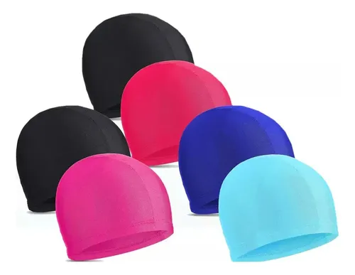 Njy // 6 Gorros Natación Tela Impermeables For New