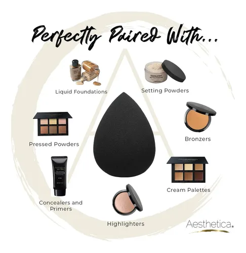 Esponja De Maquillaje Blender Aesthetica Cosmetics Beauty Sp