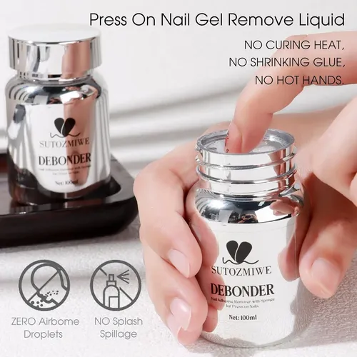 Kit Removedor De Adhesivo Para Uñas Brtavizvy 100ml Con