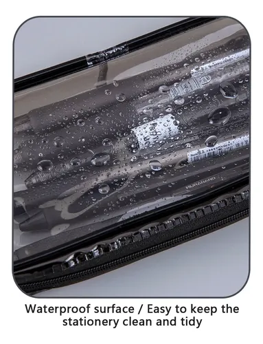 2pcs Neceser Transparente Cremallera Maquillaje Viaje