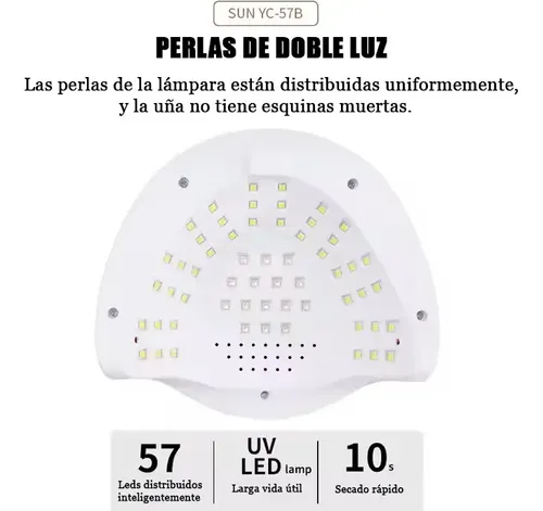 Cabina Uñas Profesional Led Uv Yc-57b 268w Soporte Celular