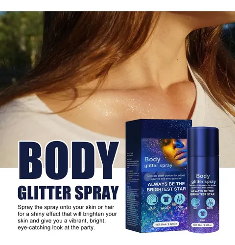 3 Body Glitter Spray Glitter Hairspray Para El Cabello Ropa