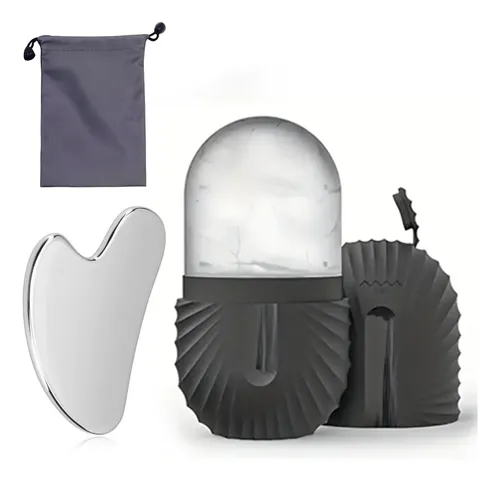 Set De Rodillo De Silicona Y Raspador De Acero Inoxidable,