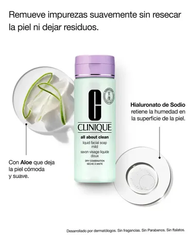 Liquido Facial Soap Mild 200ml De Clinique