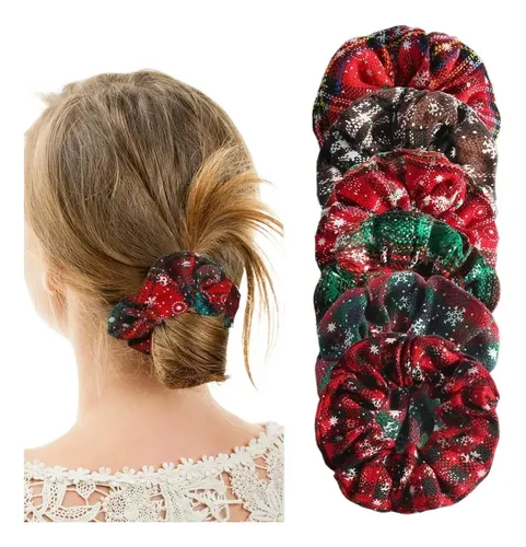 Scrunchie Navidad Accesorio Cabello Niños Y Adultos