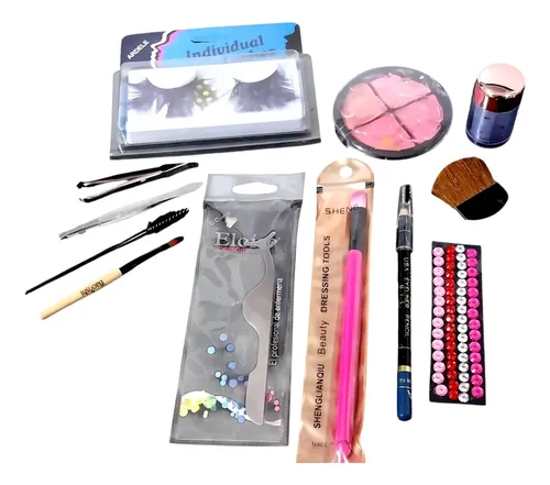 Set Maquillaje 12 Art Sombra Pinceles Rubor Pestañas +++