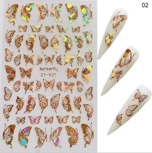 Adhesivo Para Uñas, Calcomanías Para Uñas, Hojas, Verano, A