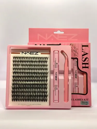 Kit Pestañas Postiza Naez 0.07d 40p Adhesivo Sellador Pinza