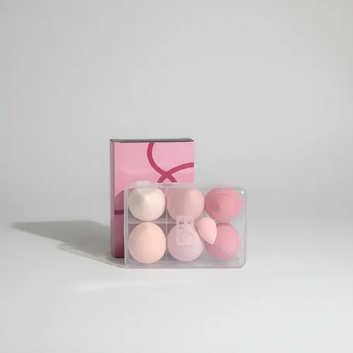 Set De 7 Esponjas De Maquillaje Con Estuche Bs Mall