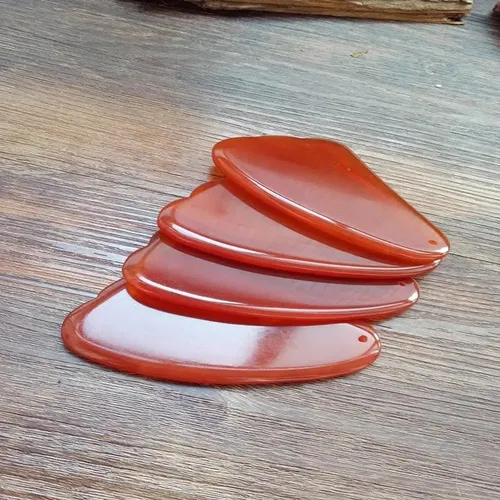 Piedras Masaje Facial Gua Sha Rojo Para Spa Y Relax