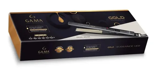 Planchita De Pelo Gama Elegance Ptc Gold Led Long Skates