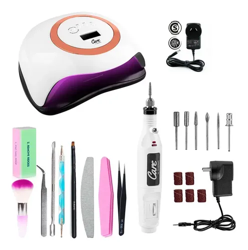 Kit Profesional Para Uñas Gadnic Torno + Cabina Uv 42 Led
